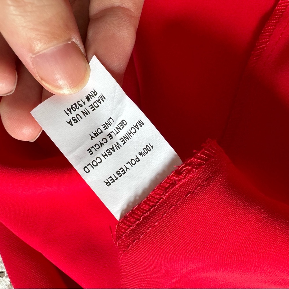 NWT Amanda Uprichard Red Midi Martinique Dress | L - Picture 10 of 11